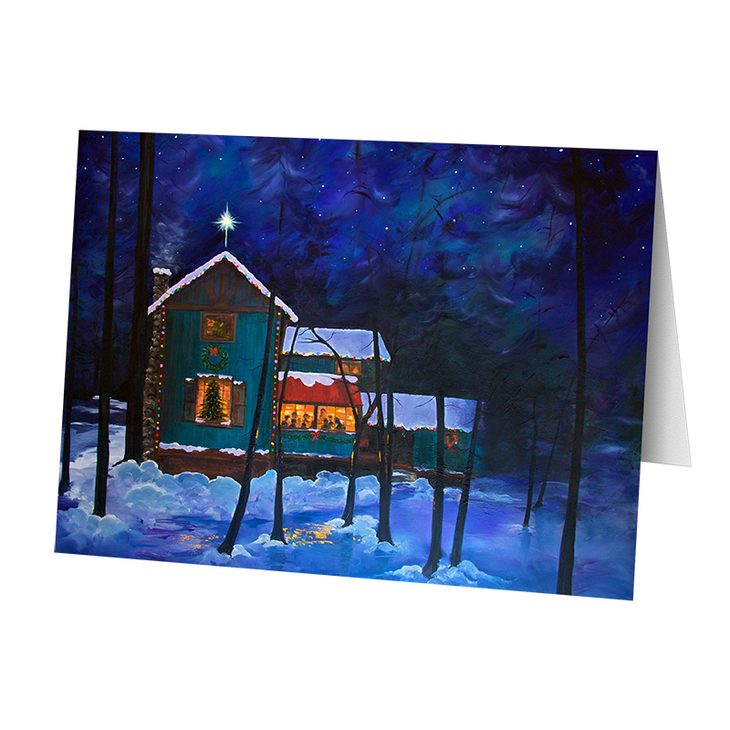 Camp Christmas Card- Do You Hear What I Hear? (5 Cards)
