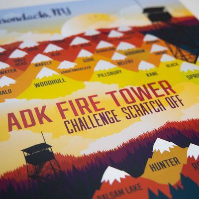 ADK Fire Tower Challenge Scratch-Off