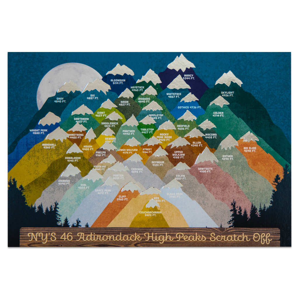 ADK High Peaks Night Challenge Scratch-Off