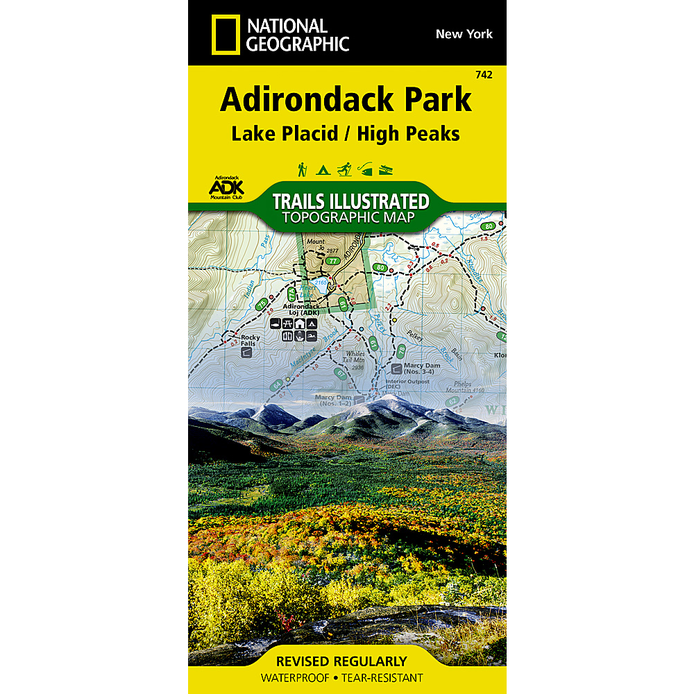 Map-742 Lake Placid / High Peaks Area