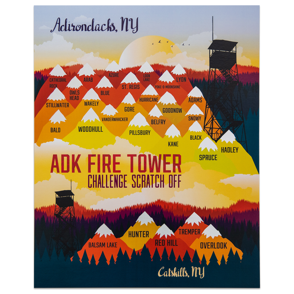 ADK Fire Tower Challenge Scratch-Off