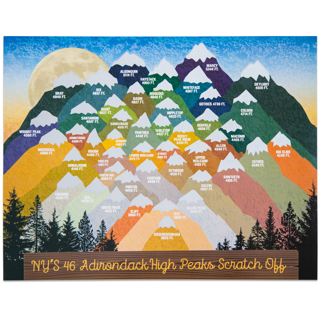 ADK High Peaks Summer Challenge Scratch-Off
